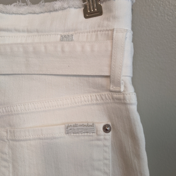 7 for all Mankind White Paper Bag Jeans Size 31 - Picture 6 of 12